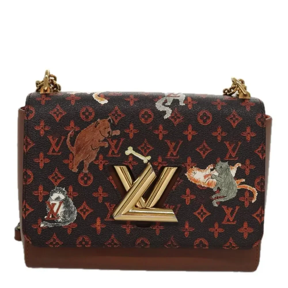 LOUIS VUITTON Catgram Sack Twist MM Shoulder Bag Marron M44408